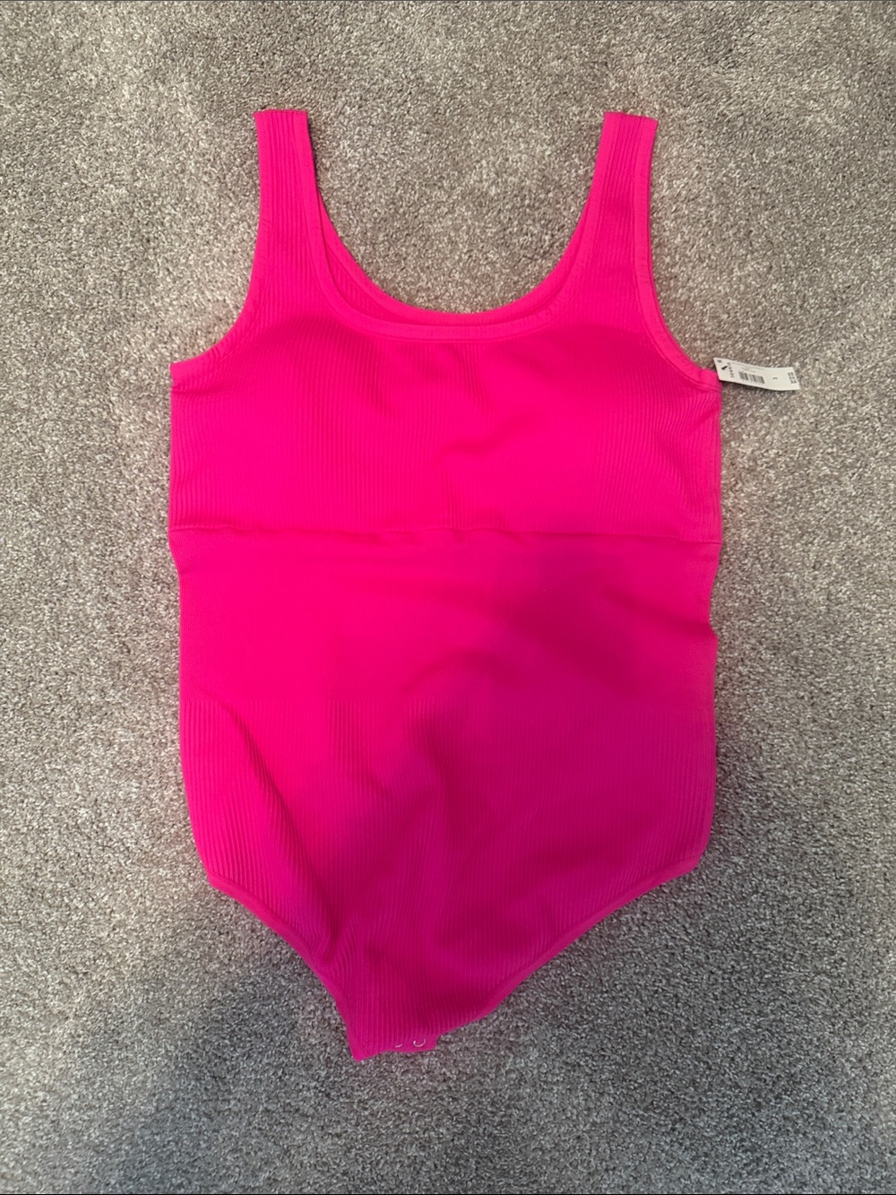 Torrid size 3 Hot Pink Ribbed bodysuit thong back